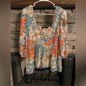 Ark‎ & Co floral boho top